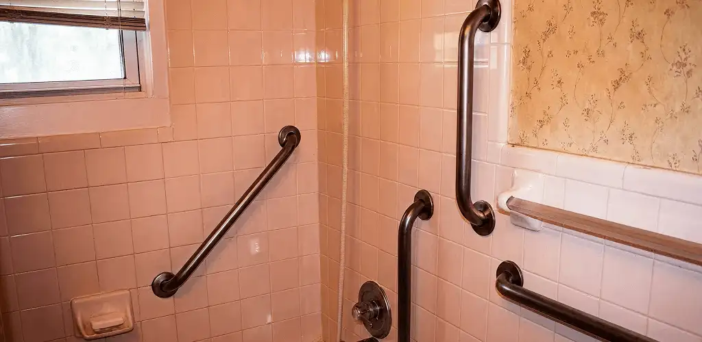 Shower grab bar installation for bathroom safety and accessibility in West Palm Beach, FL