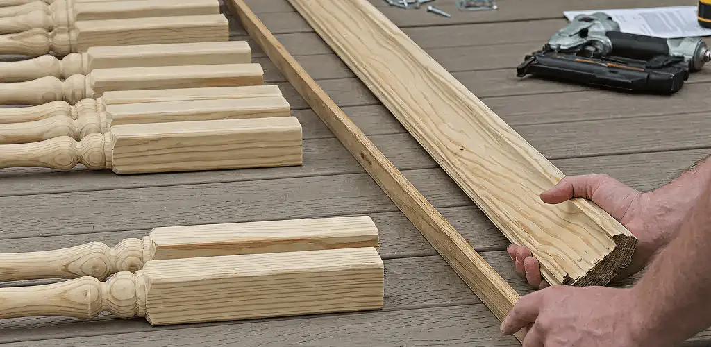 Handrail installation materials and wood components for stair rail work in West Palm Beach, FL